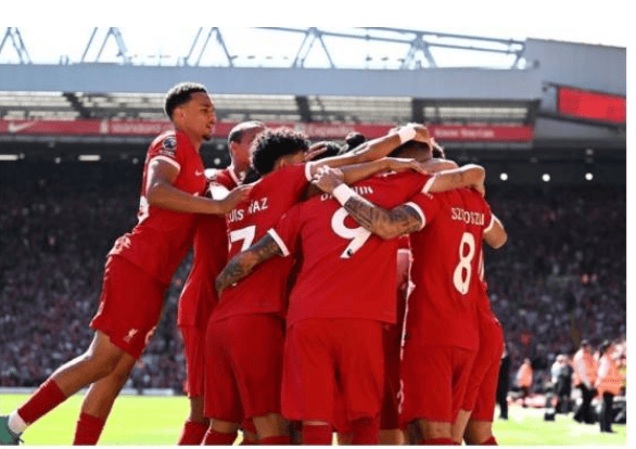 利物浦主场击败对手守住领先优势