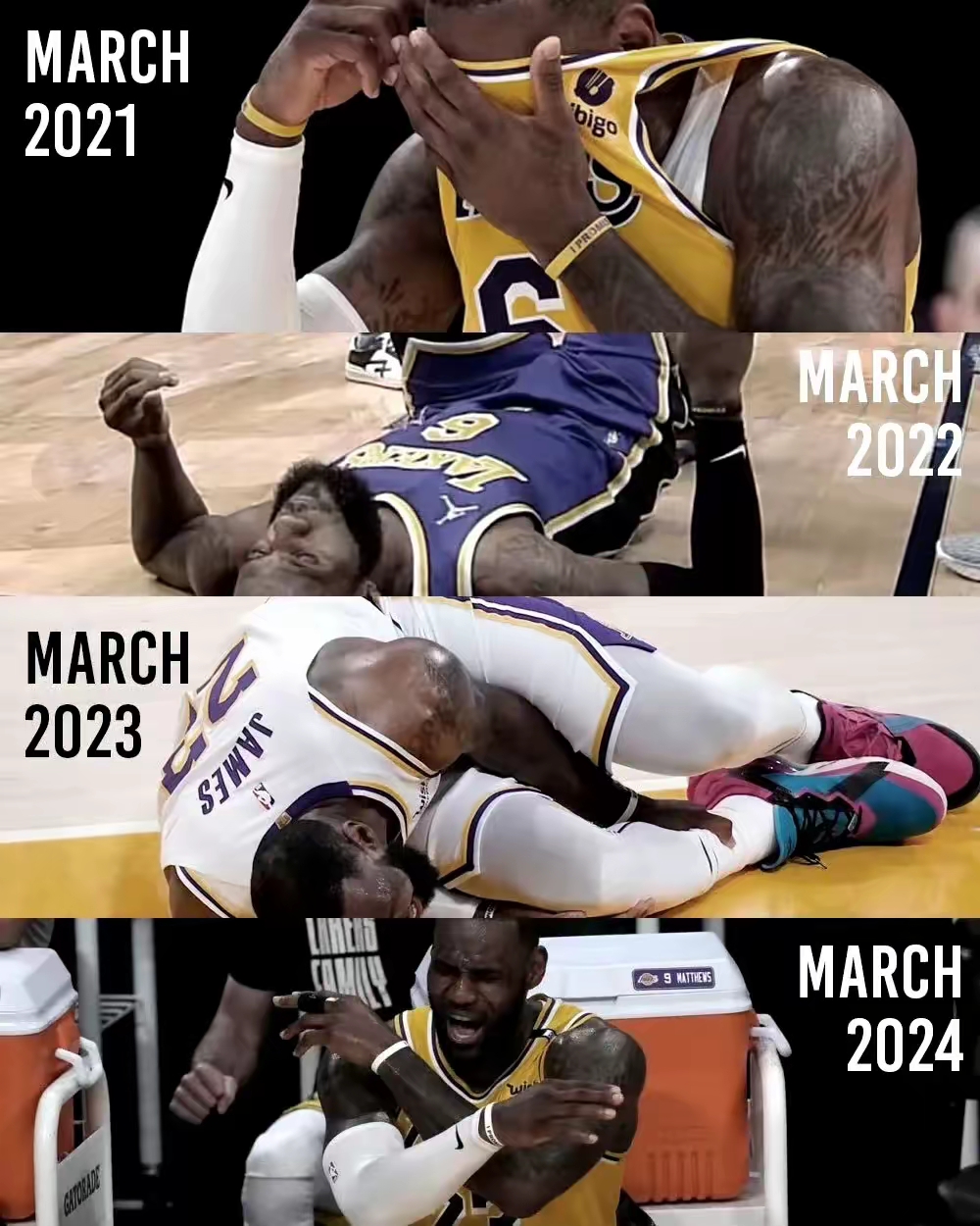 詹姆斯受伤缺阵，湖人惨败给马刺